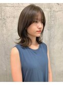 【CRAFT渡邉】くびれレイヤーミディ/イルミナオリーブグレージュ
