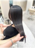 髪質改善 縮毛矯正 ブリーチなし イメチェン こなれミディ