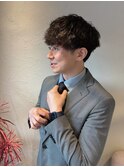 ビジネス対応 メンズパーマ マッシュ スパイラル【20代/30代】