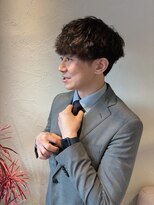 リベラル(liberal) ビジネス対応 メンズパーマ マッシュ スパイラル【20代/30代】