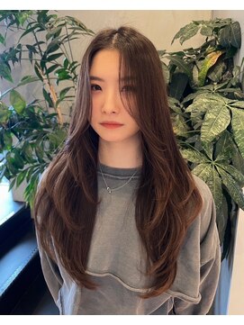 ラヴィズム 長岡店(LUVISM) ◎韓国ヘアー顔周りレイヤーおくれ毛ミディアム前髪新潟長岡宮関