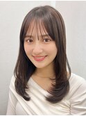 簡単スタイリング/伸ばしかけヘア/小顔ヘア/ブリーチなしカラー