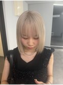 20代30代大人可愛い髪質改善カラー×ハイトーンストレート