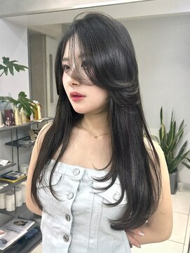 ヴェイン 渋谷(vain) かきあげロングレイヤースタイル