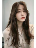 ラナ 新宿(lana)&nbsp;ロング/ブラウン/センター分け/似合わせ/【lana hair新宿】