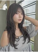 池袋HOLON/レイヤーカット/ハッシュカット/暗髪ロングヘア