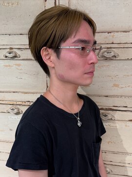 ロリム(RorriM) メンズ ダブルカラー ブリーチカラー イエローベージュ