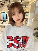 ロンドルピナス 小倉(Lond Lupinus) ミディアムヘア暗めカラー/デザインカラー/フェイスフレーミング