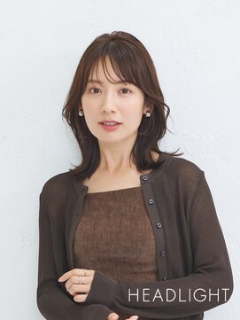 ミディアムレイヤー×小顔×ココアベージュ/オリーブグレー/黒髪