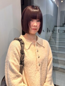 シータ(sheta) 【表参道sheta/riria】ボブレイヤーカシスラベンダー