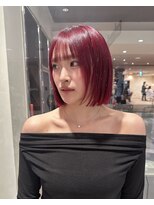 ヘアーズギャラリー なんば高島屋店(Hair's Gallery)&nbsp;ボブ×レッド