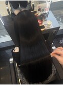 黒髪クラゲヘアー/オリーブグレー/小顔ココアベージュ