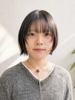 レクタ(recta)&nbsp;大人20代30代透け感のある黒髪のナチュラルミニボブ