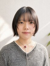 レクタ(recta) 大人20代30代透け感のある黒髪のナチュラルミニボブ