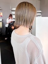 ヘアーエスクールシーユー 枚方T-SITE店(hair S.COEUR×Cu) 丸くないボブ/ヘイリーボブ/切りっぱなしボブ/大阪枚方美容室