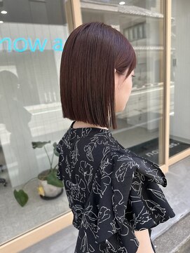 アト(Ato.) 暖色/透明感カラー×ぱつっとボブ【シン】【Ato.明石】