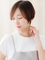 カバーヘア ブリス 川口(COVER HAIR bliss) ミルクブラウン大人かわいいベリーショートマッシュ20代30代X
