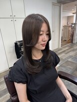 アンドカオマワリカットファム(Fann.)&nbsp;レイヤーカット 顔まわり 韓国風 神戸三宮元町 艶髪