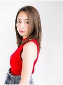 ナチュラル縮毛矯正で流しバングに☆