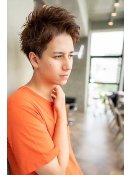 オースティン 門前仲町(AUSTIN) ツイストパーマ七三オールバックマッシュウルフスリークショート