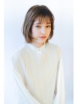 グロウ バイ フェイス(GLOW by face)&nbsp;マッシュウルフくびれ小顔ミディネオウルフアッシュベージュ