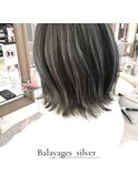 バレイヤージュ　シルバー