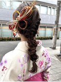 編みおろしくるりんぱカジュアルヘアセット