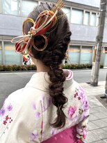 カルナヘアー(carna hair) 編みおろしくるりんぱカジュアルヘアセット