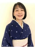 アシンメトリーバング×ショートボブ