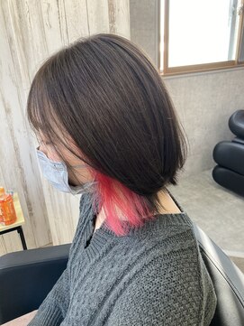 シングル 柏(Single) インナーカラーピンク！！　[柏]