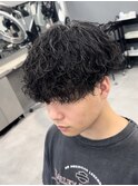 波巻きパーマ