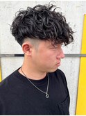 ツイストスパイラルパーマツイストパーマツーブロック刈り上げ
