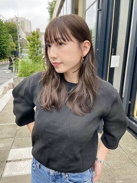 ノラ ヘアーサロン(NORA HAIR SALON) ナチュラル小顔前髪あり後れ毛サイドバング結べるボブくびれヘア