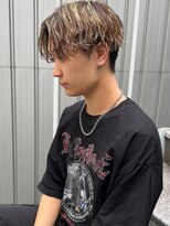 リコ ヘアアンドリラクゼーション 名駅店(LICO HAIR＆RELAXATION)&nbsp;メンズハイライトセンターパートヘア　名古屋駅/名駅/メンズ