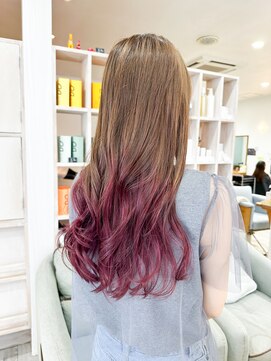 エルフ(elf) グラデーション×ピンクカラー