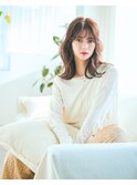 似合わせくびれウェーブミディアムレイヤー前髪20代30代40代