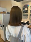髪質改善酸熱トリートメント 艶感グレージュ