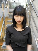 大人可愛い重めバングロブ