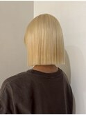 ブロンド×タッセルボブ