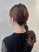 タイト結婚式編みおろしヘアセット青山渋谷エジリ