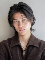 アルバム 銀座(ALBUM GINZA)&nbsp;フェザーパーマサーフカール刈り上げセンターパート_F20775