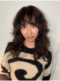 ドライパーマ/ナチュラルパーマ/癖毛パーマ/オリーブブラウン