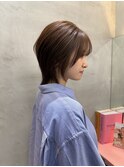 ダークラベンダー/くびれレイヤー/韓国巻き/顔周りカット/