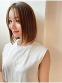 丸みショートボブ/顔周りカット/20代30代40代50代/前髪/大宮