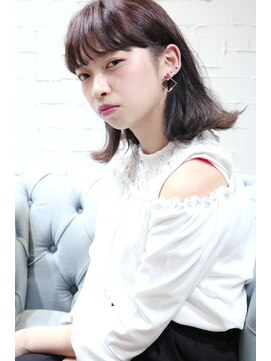 ホラン(HoLan) 【HoLan】外ハネワンカールxピンクベージュxワイドバング