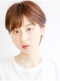 デザインカラーの似合わせカット丸みショートマッシュ　合田恵生