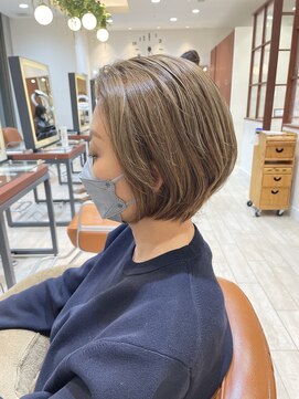 ネオリーブギンザ 銀座店(Neolive GINZA) 明るめハイライトカラー　白髪ぼかし