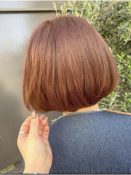 シャインヘア モカ 新宿(Shine hair mocha) [新宿]シアブラウンアッシュミニボブ_ピンクグレージュ＠20代