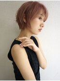 【buZonブゾン】ピンクベージュショートボブ