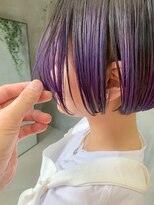 テトヘアー(teto hair) グラデーションカラー、ラベンダー、ミニボブ、ブリーチカラー